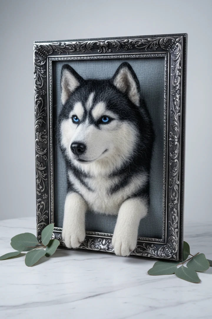 Custom Needle-Felted Pet Portraits
