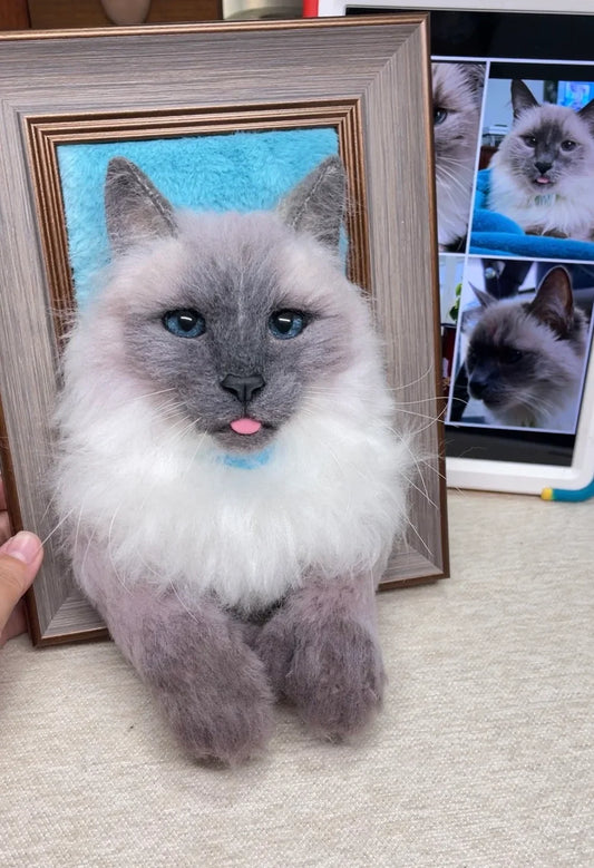Crafting a Precious Memory: A Needle-Felted Portrait of Charlie