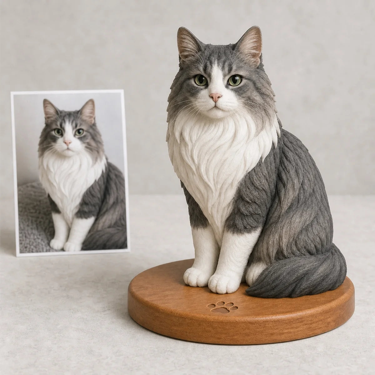 Custom 3D Pet Portrait Memorial Figurine